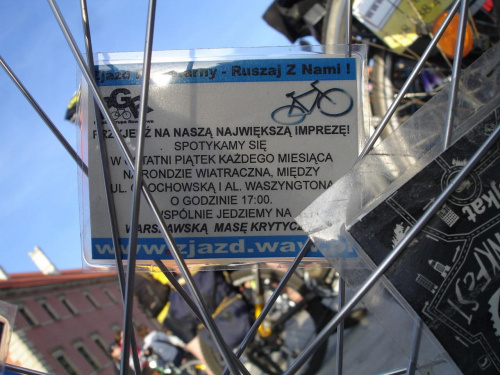 www. zjazd. waw. pl #WMK #kwiecień #PraskaGrupaRowerowa #MasaKrytyczna #Warszawa #rower