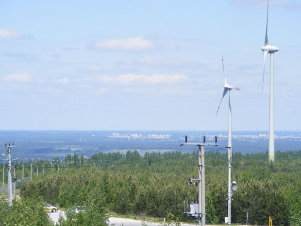 Góra Kamieńsk , widok na Bełchatów .