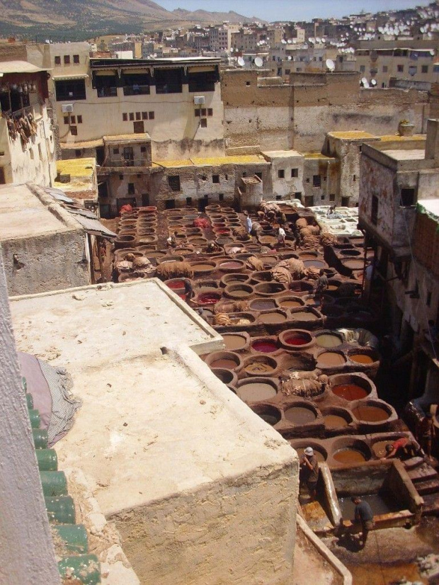 Najstarsza marokańska garbarnia w Fezie