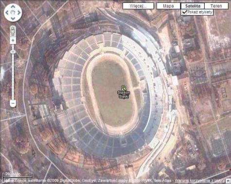 #StadionŚląskiWChorzowie #Stadion #Śląski #Chorzów #Google #Earth #map #mapa #stóp #skala #podziałka