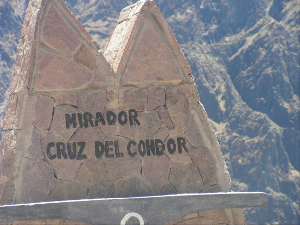 Punkt widokowy Cruz del Condor w Kanionie Colca -Peru