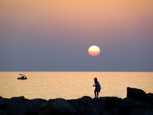 Zachód słońca w Kalabrii, Włochy #ZachódSłońca #morze