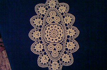 Serweta - owalik mały. Piękny oryginalny wzór koniakowski, rozmiar: 45/30 cm. #SerwetkiSzydełkowe #szydełko #OzdobySzydełkowe #rękodzieło