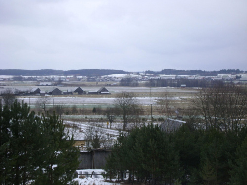 #Krajobraz #Łaźnisko #zima #śnieg #Wierzchlesie #Podłaźnisko #Domy #wsie #Łąki #lasy