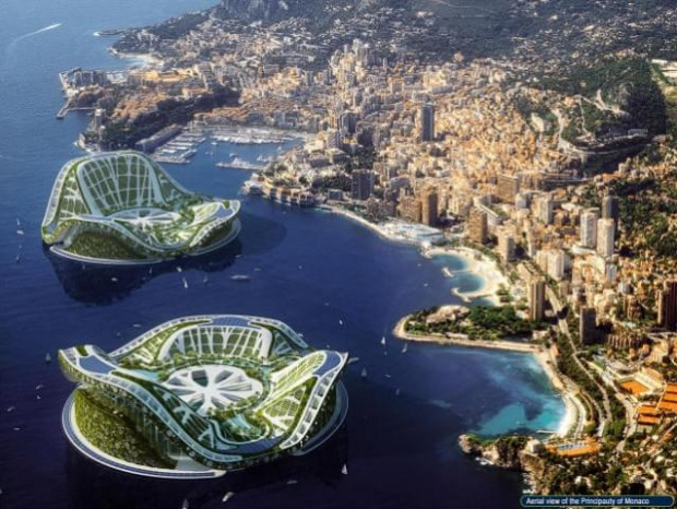 Pływające wyspy Lilypads - Vincent Callebaut