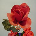 #kwiat #liście #Róża #sztuczna #roślina #wazon