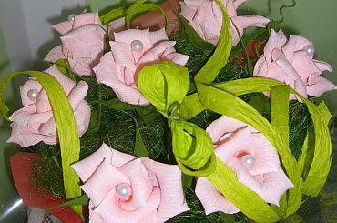 #bibuła #bukiety #krepina #kwiaty #róże